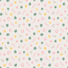 Abstract seamless pattern. Simple organic shape. Colorful surface design