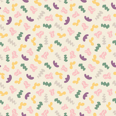 Abstract seamless pattern. Simple organic shape. Colorful surface design