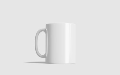 Blank Mug Mockup Front View angle