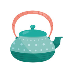 green kitchen teapot