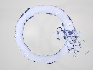 The cycle of clear drinking water 3d render