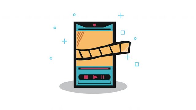 cinema tape in smartphone animation