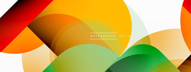 Round triangle shapes lines and circles. Geometric vector illustration for wallpaper banner background or landing page