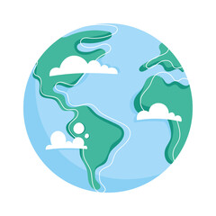 earth planet and clouds