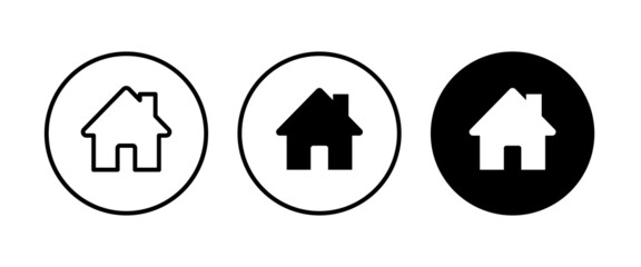 House icon. home icons button, vector, sign, symbol, logo, illustration, editable stroke, flat design style isolated on white