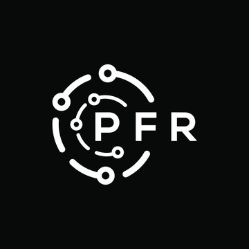 PFR technology letter logo design on black  background. PFR creative initials technology letter logo concept. PFR technology letter design.