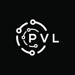 PVL technology letter logo design on black  background. PVL creative initials technology letter logo concept. PVL technology letter design.
