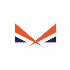 Fototapeta premium abstract M Letter wings concept vector icon Illustration design