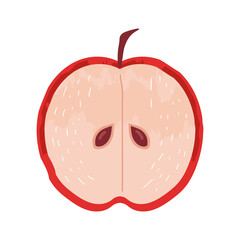 apple half fruit