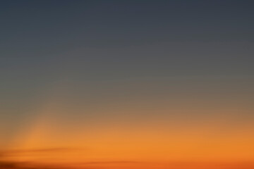Sky gradient from blue to orange sunset