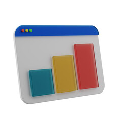 3D illustration dashboard tech icon
