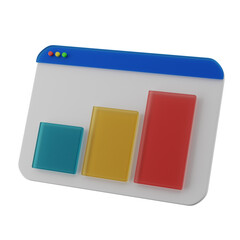 3D illustration dashboard tech icon