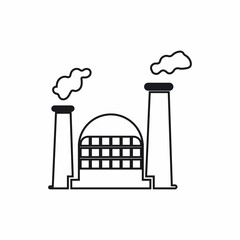 FACTORY BUILDING ICONS VECTOR
