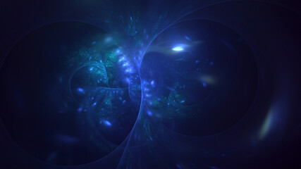 3D rendering abstract multicolor fractal light background