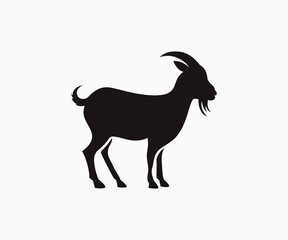 Goat icon logo design. Goat silhouette icon vector template. Lamb vector icon