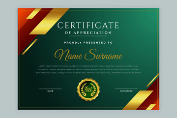 Certificate of appreciation template design