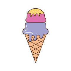 three colors ice cream