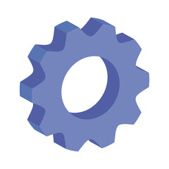 blue gear cog machine