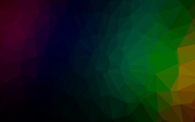 Obraz premium Dark Multicolor, Rainbow vector low poly texture.