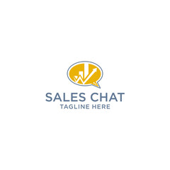 Sales chat logo icon design