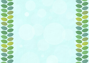 leaf frame digitally drawn illustration