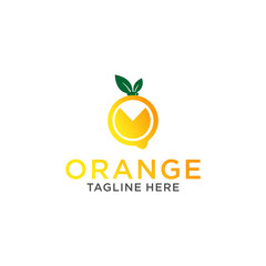 Orange logo icon design vector 