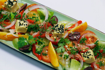salad with salmon