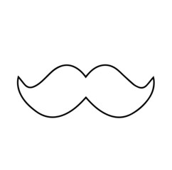 The vector illustration of mustache