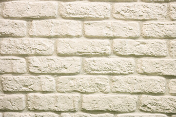 Stone wall brick texture. Empty white brick wall in room. Textured and background