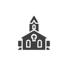 Church building vector icon