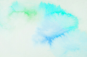 空と新緑のイメージ　アブストラクト（水彩タッチ）