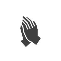 Fototapeta na wymiar Praying hands vector icon