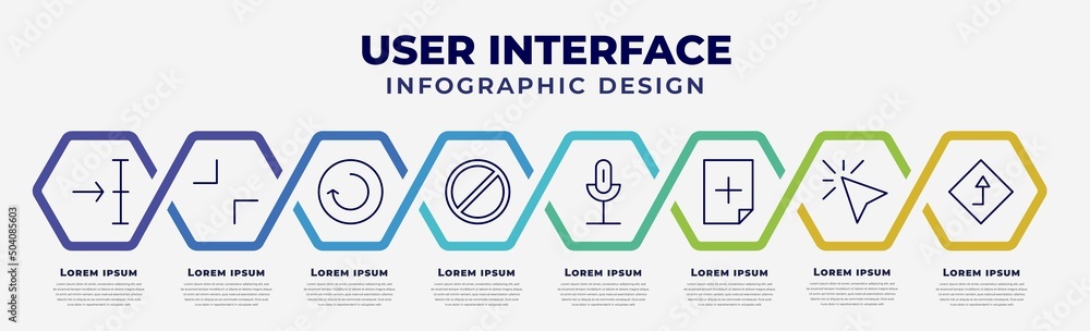 Poster vector infographic design template with icons and 8 options or steps. infographic for user interface