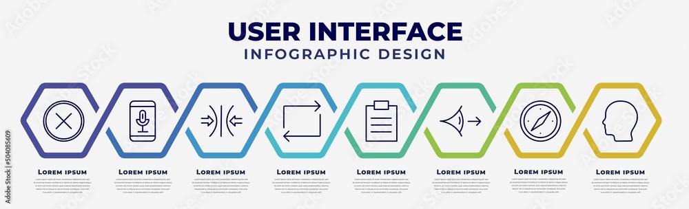 Poster vector infographic design template with icons and 8 options or steps. infographic for user interface