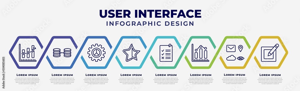 Poster vector infographic design template with icons and 8 options or steps. infographic for user interface