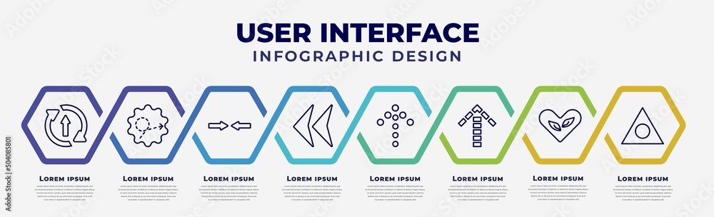 Poster vector infographic design template with icons and 8 options or steps. infographic for user interface