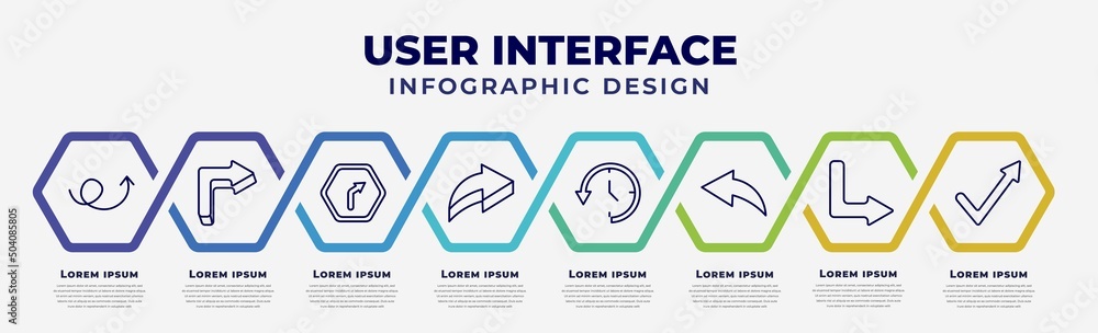 Poster vector infographic design template with icons and 8 options or steps. infographic for user interface