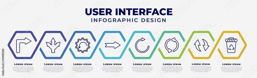 Poster vector infographic design template with icons and 8 options or steps. infographic for user interface