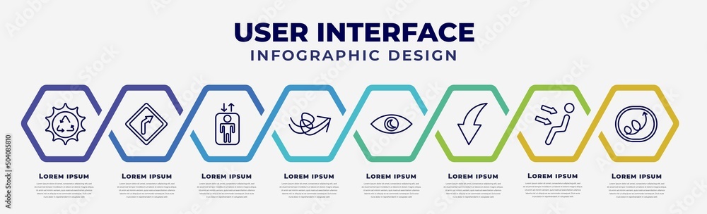 Poster vector infographic design template with icons and 8 options or steps. infographic for user interface