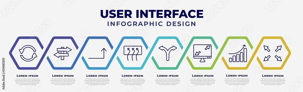 Poster vector infographic design template with icons and 8 options or steps. infographic for user interface