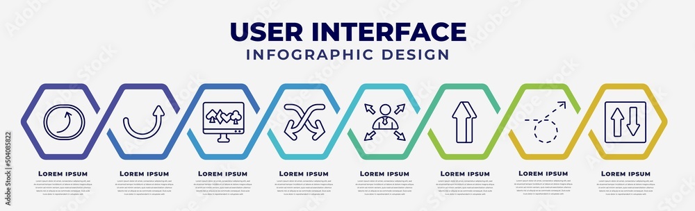 Poster vector infographic design template with icons and 8 options or steps. infographic for user interface