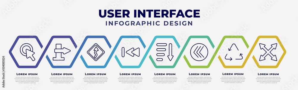 Poster vector infographic design template with icons and 8 options or steps. infographic for user interface