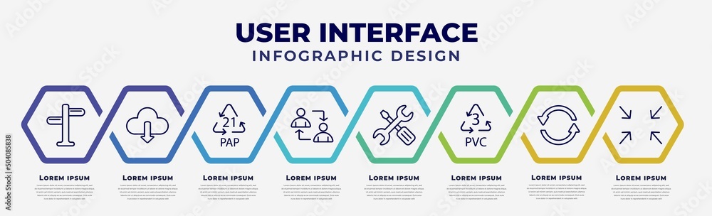 Poster vector infographic design template with icons and 8 options or steps. infographic for user interface