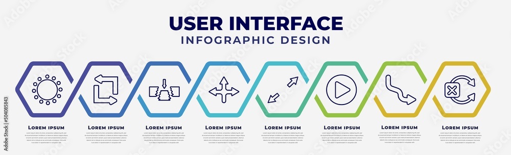 Poster vector infographic design template with icons and 8 options or steps. infographic for user interface