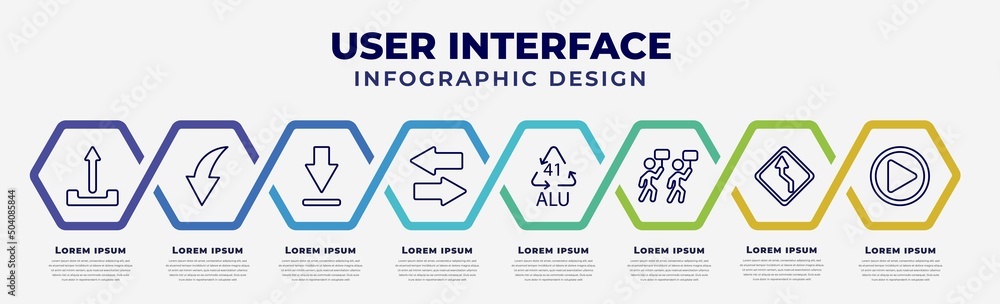 Poster vector infographic design template with icons and 8 options or steps. infographic for user interface
