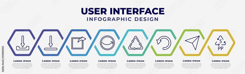 Poster vector infographic design template with icons and 8 options or steps. infographic for user interface