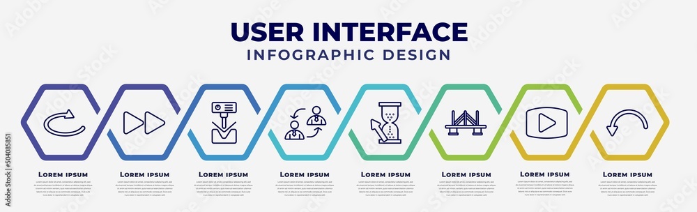 Poster vector infographic design template with icons and 8 options or steps. infographic for user interface