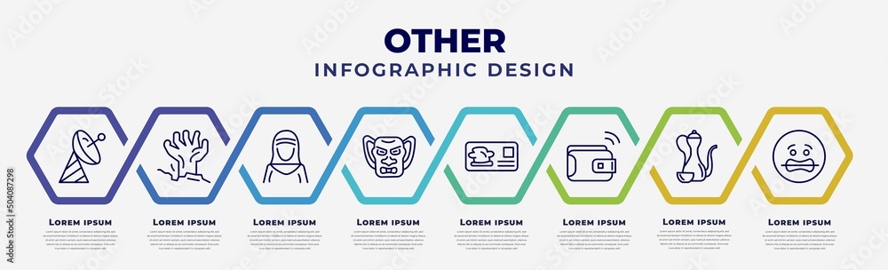 Poster vector infographic design template with icons and 8 options or steps. infographic for other concept.