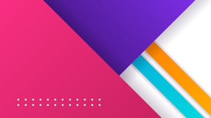 Obraz premium blue orange red yellow white colorful square abstract modern technology background design. Vector abstract graphic presentation design banner pattern background web template.