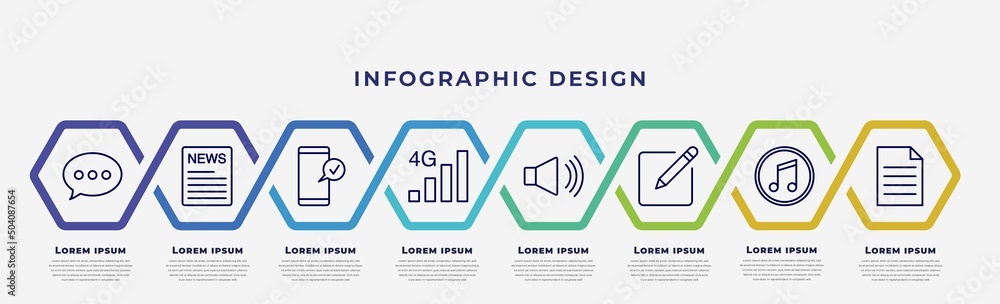 Poster vector infographic design template with icons and 8 options or steps. infographic for concept. inclu